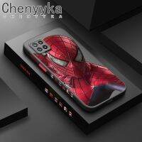 Chenyyka สำหรับ Samsung Galaxy A42 5G กรณีแฟชั่น Marvel Spider-Man ขอบด้านข้างออกแบบใหม่สแควร์ Frosted Hard Casing ซิลิโคนนุ่มเต็มรูปแบบกลับกล้องกันกระแทกโทรศัพท์กรณี