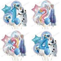 （koko party supplies）1SetFrozen Elsa Anna ลูกโป่งฟอยล์สาวงานเลี้ยงวันเกิด Globos Decor Baby ShowerCartoon OlafIceToy