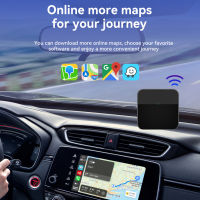 สายเพื่อไร้สาย Carplay รถ AI กล่อง Plug And Play รถ Dongle ไฟ LED แสดงสถานะบลูทูธ-เข้ากันได้สำหรับ IOS 10