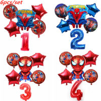 6ชิ้นล็อต Spider Man homecoming Happy Birthday PARTY บอลลูน32นิ้วจำนวน Ballon Inflatable Helium บอลลูนตกแต่ง KIDS