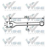 ประแจแหวนปากตาย CRV (DIN 3113) 26 MM