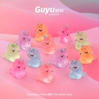 Cartoon Mini Luminous Unicorn Doll Toy Model Miniature Luminous Doll Desktop Decoration Accessories 【OCT】