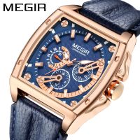 MEGIR Megir barrel type mens watch multi-functional sports watch waterproof luminous calendar quartz watch 【QYUE】