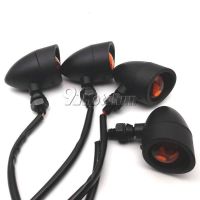 4x Black Motorcycle Retro Turn Signals Tail Lights For Honda Shadow Spirit VT500 VT700 VT750 VT1100 VTX 1300 C R S RETRO VTX1800