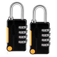 【CW】 2 Piece Combination Padlock Small Black amp;Silver School Gym Locker Gate Shed 4 Digit Code Security Locks