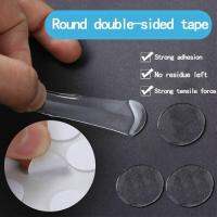 12pcs Transparent Removable Double Sided Self-adhesive Tapes For Balloons Couplets / Multifunctional Waterproof No Residue Washable Reusable Strong Sticky Wall Tape Strips