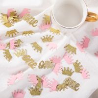 【YP】 Glitter Pink and Gold Table Scatter for Birthday Christening Baby Shower