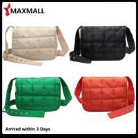 ?Quick Arrival?Fashion Ladies Crossbody Bags Quilted Cotton Shoulder Tote Bag Solid Color Rhombus Pattern Adjustable Strap for Travel Shopping Women Purse?Arrive 1-3 Days?