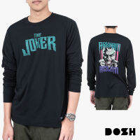 DOSH UNISEX T-SHIRTS  JOKER เสื้อยืดคอกลมแขนยาว ผู้ชาย-ผู้หญิง FBMT5328-BL