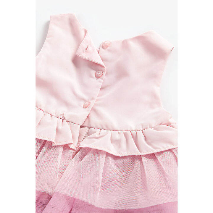 ชุดเดรสเด็กผู้หญิง-mothercare-ombre-pink-tulle-dress-with-corsage-flowers-zc784