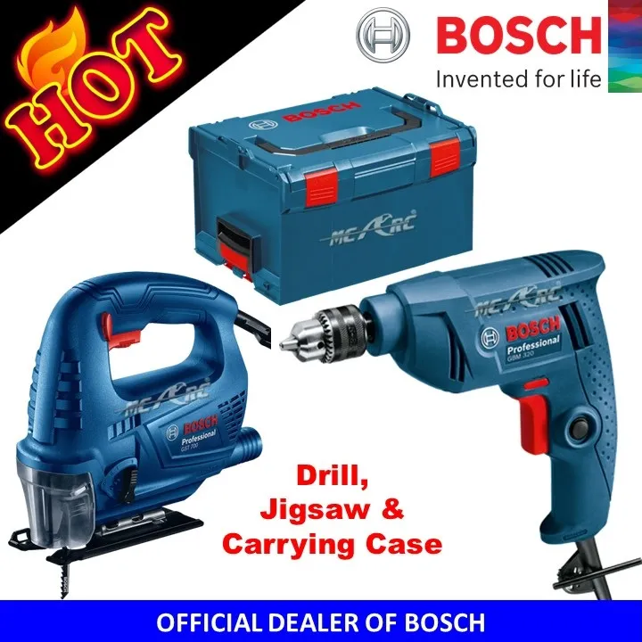 Bosch GBM 320 Drill & Bosch GST 700 Jigsaw with Bosch L-BOXX 238 ...