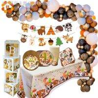 【hot】❇✼  1 conjunto floresta fontes de festa safari selva animais balões placas papel/copos crianças chá do bebê aniversário decoração diy