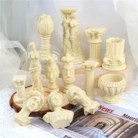 Combination The Roman Human Silicone Mold Column Venus Candle Making Wax Plaster Artwork Nordic Decorathing Fragrance Sculpture