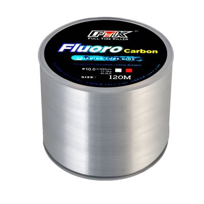 hot！【DT】 Fishing Wire 120M Fluorocarbon 0.14mm-0.60mm 7.15LB-45LB Carbon Sinking