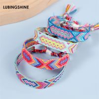 Vintage Nepal Woven Friendship Bracelets Strings Adjustable Anklet for Women Men Wide Wristband Cuff Jewelry Gift Charms and Charm Bracelet