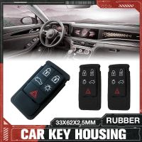 卍 5 Buttons Remote Key Rubber Pad Replacement Fob Fit For Volvo S60 S80 XC70 XC90 Car Black Remote Key Mat Case Auto Accessories