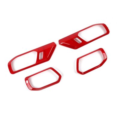 ✻ Car Door Inner Handle Decoration Cover Stickers Interior Accessories for Ford Bronco 2021 2022 ABS Red