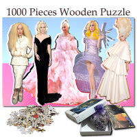 Lady Gaga ปริศนาไม้1000 Pcs (ขนาดใหญ่) สำหรับเด็กและผู้ใหญ่ผ่อนคลาย