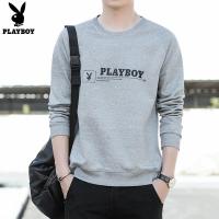 PLAY BOY เสื้อกันหนาวผู้ชายฤดูใบไม้ร่วง 2019 ใหม่รอบคอหลวมสบายๆเกาหลีแขนยาวเสื้อยืดชายอินเทรนด์เสื้อกันหนาว