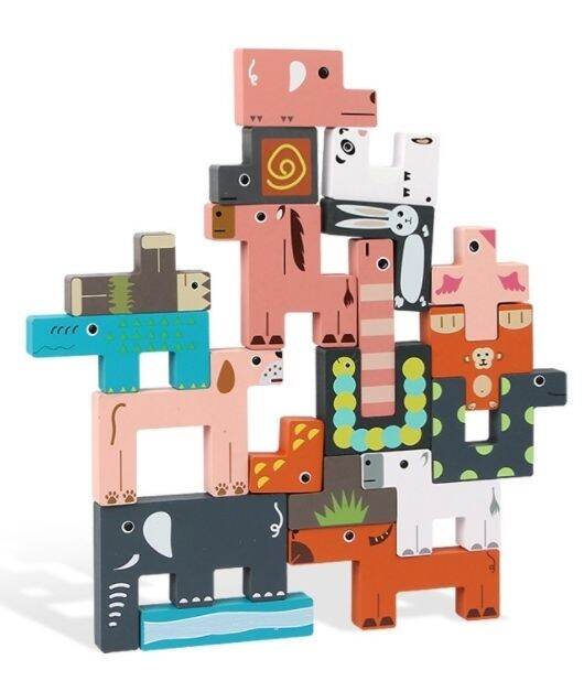 บล็อคไม้ตัวต่อรูปสัตว์-3d-animals-wooden-puzzle