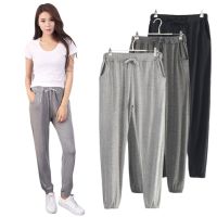 COD DSGERTRYTYIIO 【40 70kg】Cropped Pants / Straight Leg Pants / Wide Pants / 3 Colors / M XL / Modal Harem Pants /Yoga Pants/WomenS Lace-Up Running/Large Size Casual Trousers