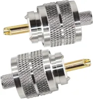 ทองเหลือง UHF PL-259ตัวเชื่อมต่อชาย PL259ชายปลั๊ก Crimp Coax อะแดปเตอร์ SO239 RF Coaxial Connector สำหรับ RG8X LMR240 4D-FB