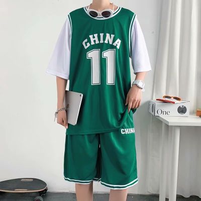 Casual Loose Student Uniform Athletic Suit Sportboy Team Basketball Sweatshirt Suit Uniform Suit