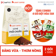 2 góicà phê nguyên chất 100% Loại Phối Chuẩn dạng bột, dạng hạt vị đắng vừa