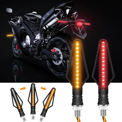 1Pc LED Motorcycle Turn Signal Lights Brake Flowing Flashing Motorbike Indicator Blinker Flasher Moto Tail Lights Signal Lamp