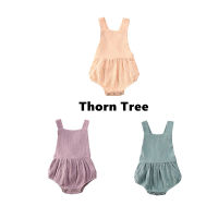 Thorn Tree เด็กวัยหัดเดินเด็กทารกเด็กผู้หญิงผ้าฝ้ายเสื้อผ้า Romper Jumpsuit ชุดบอดี้สูท