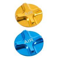 2Pcs Bike Air Gas Shcrader American Valve Caps Bike Suspension Bicycle Front Fork Parts for MTB Road Bike - Blue &amp; Gold