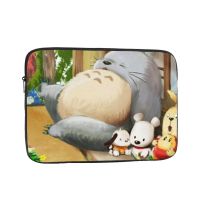 Totoro เคสแล็ปท็อปแบบพกพากันกระแทกขนาด10-17นิ้วปลอกแบบมีแถบ