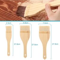 Flat Hake Paint Brushes Set Artist Painting Brushes Sheep Hair Bristles Wash Brush for Watercolor Wash Ceramic Pottery Painting Drawing Painting Suppl