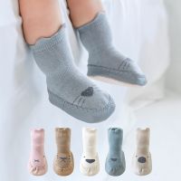 Cartoon Animal Baby Shoes Non-slip Soft Soled Kids Shoes For Baby Girl Boy Autumn Winter Warm Newborn First Walker Toddler Socks