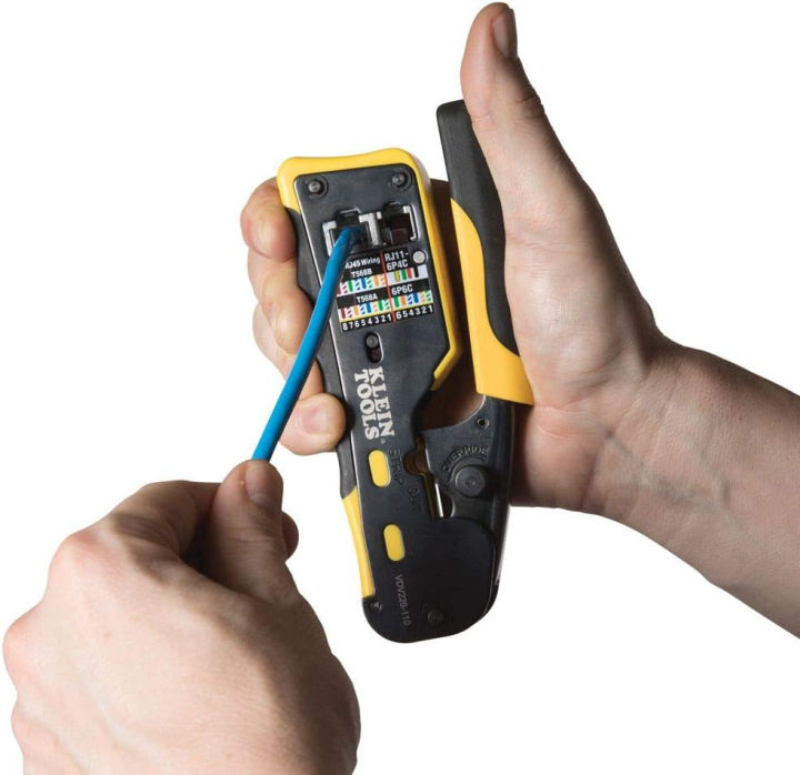 klein-tools-80072-rj45-cable-tester-kit-with-lan-scout-jr-2-coax-crimper-stripper-cutter-tool-and-pass-thru-modular-data-plug