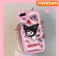 YIWESAN เคสสำหรับ OPPO R15เคสลายการ์ตูน3D ลาย Kuromi ซิลิโคนเคสมือถือโปร่งใสใหม่เคสใสกันกระแทกเคสป้องกันเลนส์กล้องถ่ายรูปสัตว์ประหลาดตัวเล็กๆ