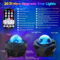 Idealhere 1เซ็ตเพลง Starry Star Projector Galaxy Light RGB LED Starlight พร้อมรีโมทคอนโทรล