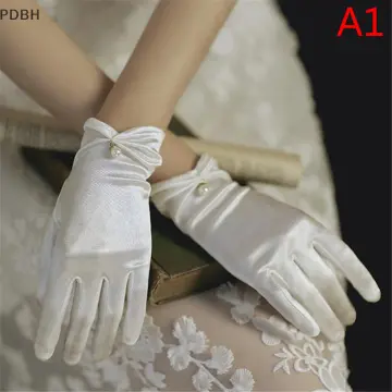 Satin gloves for clearance sale