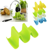 New Plastic Kitchen Wave Shape Pot Pan Cover Lid Shell Stand Holder Racks Ladle Spoon Storage Rack Cooking Tools