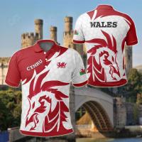 Welsh Dragon Red Unisex Adult Polo Shirt