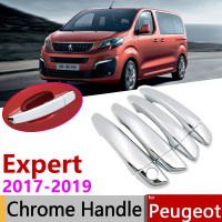 for Peugeot Expert Traveller 2017 2018 2019 Chrome Exterior Door Handle Cover Car Accessories Stickers Trim Set of 4Door