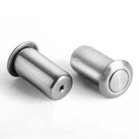 Stainless Steel Dust-proof Cover Tube Invisible Concealed Latch Accessories for Door loquets de porte   1.5cm/ 1.2cm Hole Door Hardware Locks Metal fi