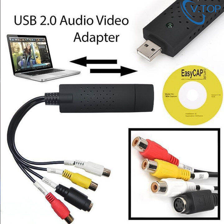 V Top Easycap Easy Cap Video Capture Usb Dvd Av Capture Video Card Adapter Usb 2 0 Digital