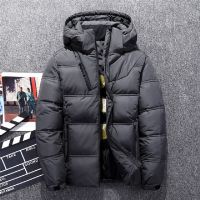 Men Down Jacket Male White Duck Down Jacket Hooded Outdoor Thick Warm Padded Snow Coat -20 Degree Winter Parkas Oversized M-5XL