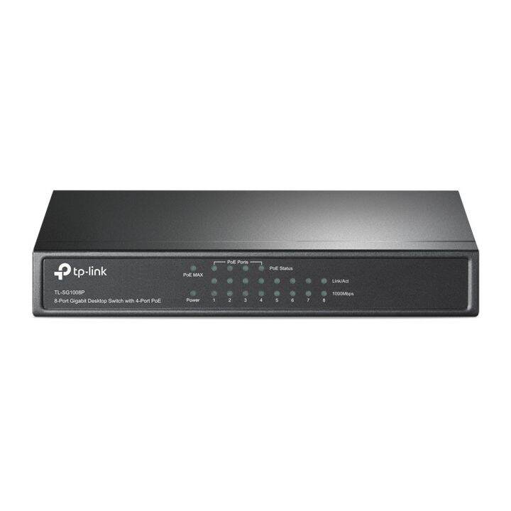 best-seller-switch-hub-สวิตซ์ฮับ-tp-link-8-ports-gigabit-port-tl-sg1008p-4-ports-poe-ที่ชาร์จ-หูฟัง-เคส-airpodss-ลำโพง-wireless-bluetooth-คอมพิวเตอร์-โทรศัพท์-usb-ปลั๊ก-เมาท์-hdmi-สายคอมพิวเตอร์