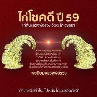 หลวงพ่อรวย รุ่นไก่โชคดี ปี 2559 เนื้อทองทิพย์​ แท้ทันหลวงพ่อปลุกเสก