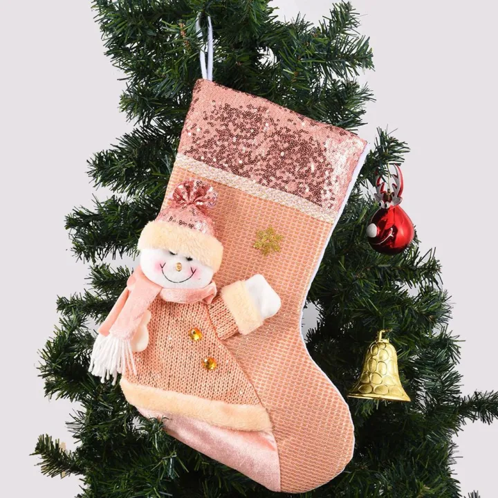 42*26cm Home Christmas Decorations Stocking Doll Sock Santa Candy Gift Bags Xmas  Tree Hanging Decor Christmas Pendants | Lazada PH