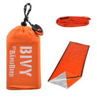 ที่พักพิงฉุกเฉิน 2 คน Survival Bivy หลอด เต็นท์ ชุด ผ้าห่มความร้อน SOS ถุงนอน อุปกรณ์การอยู่รอดกันน้ำ-Rendd