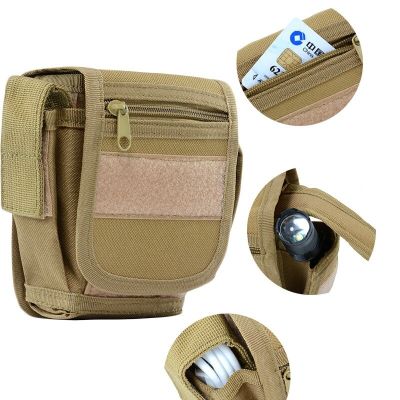 กระเป๋ายุทธวิธี MOLLE Hu/nting กระเป๋าเข็มขัดเอวกระเป๋าแบบพกพา Fanny Pack กลางแจ้งกันน้ำเอวแพ็คกระเป๋าโทรศัพท์กรณี Pocket