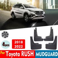 JHTJHNDTGFJHND ด้านหน้าด้านหลัง4Pcs Mudflaps สำหรับ Toyota RUSH 2018-2021 Mudguard Fenders Mud Flap Guard Splash Mudguards รถอุปกรณ์เสริม Auto Styline